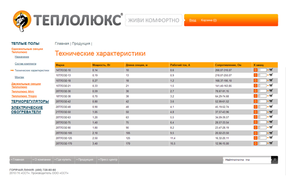 Websites: Teploluxe